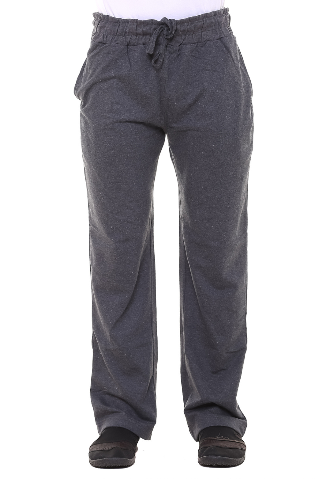 Men Plain Dk Grey Track Pant
