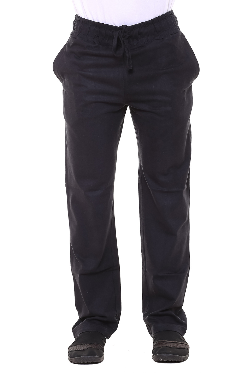 Men Plain Black Track Pant