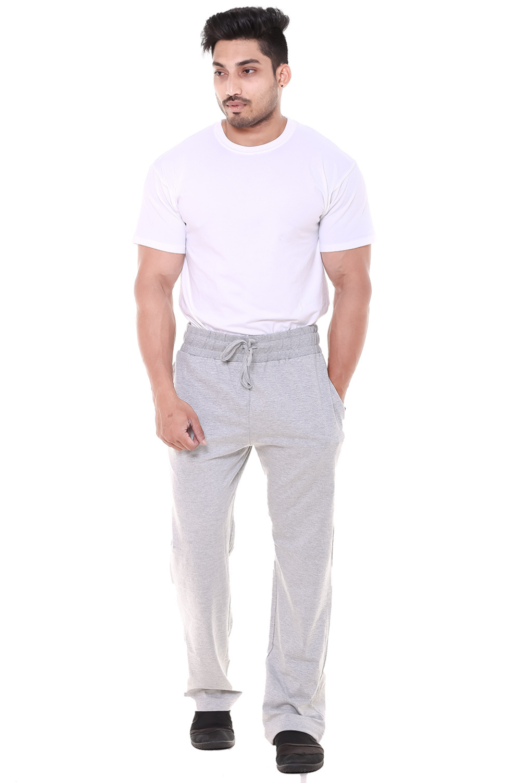 Men Plain Lt Grey Track Pant
