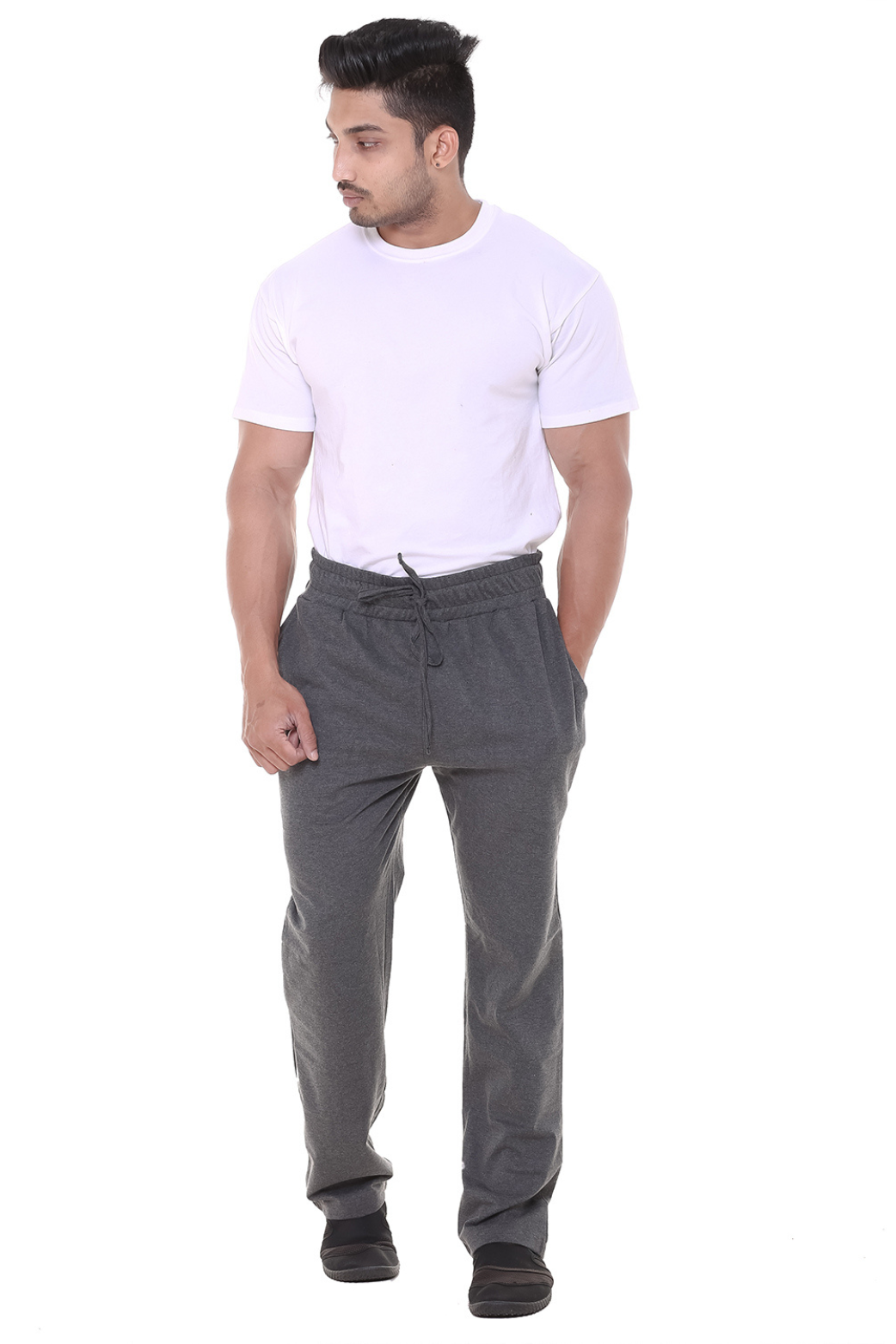 Men Plain Grey Track Pant