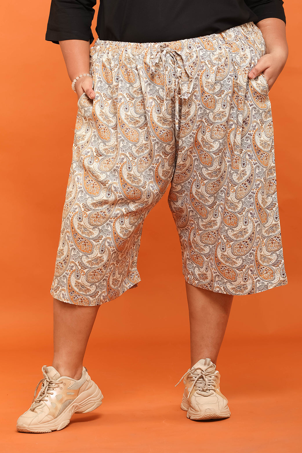 Women Printed 3/4th Palazzo Pant
