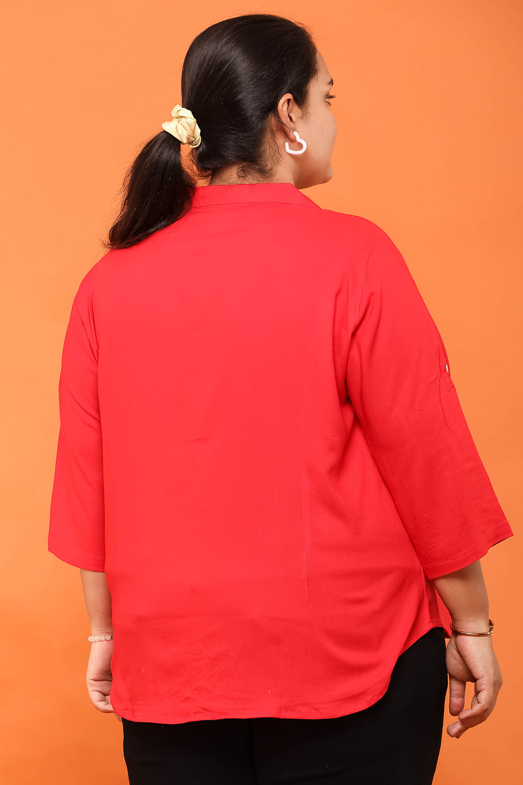 Women Plain Red Shirt