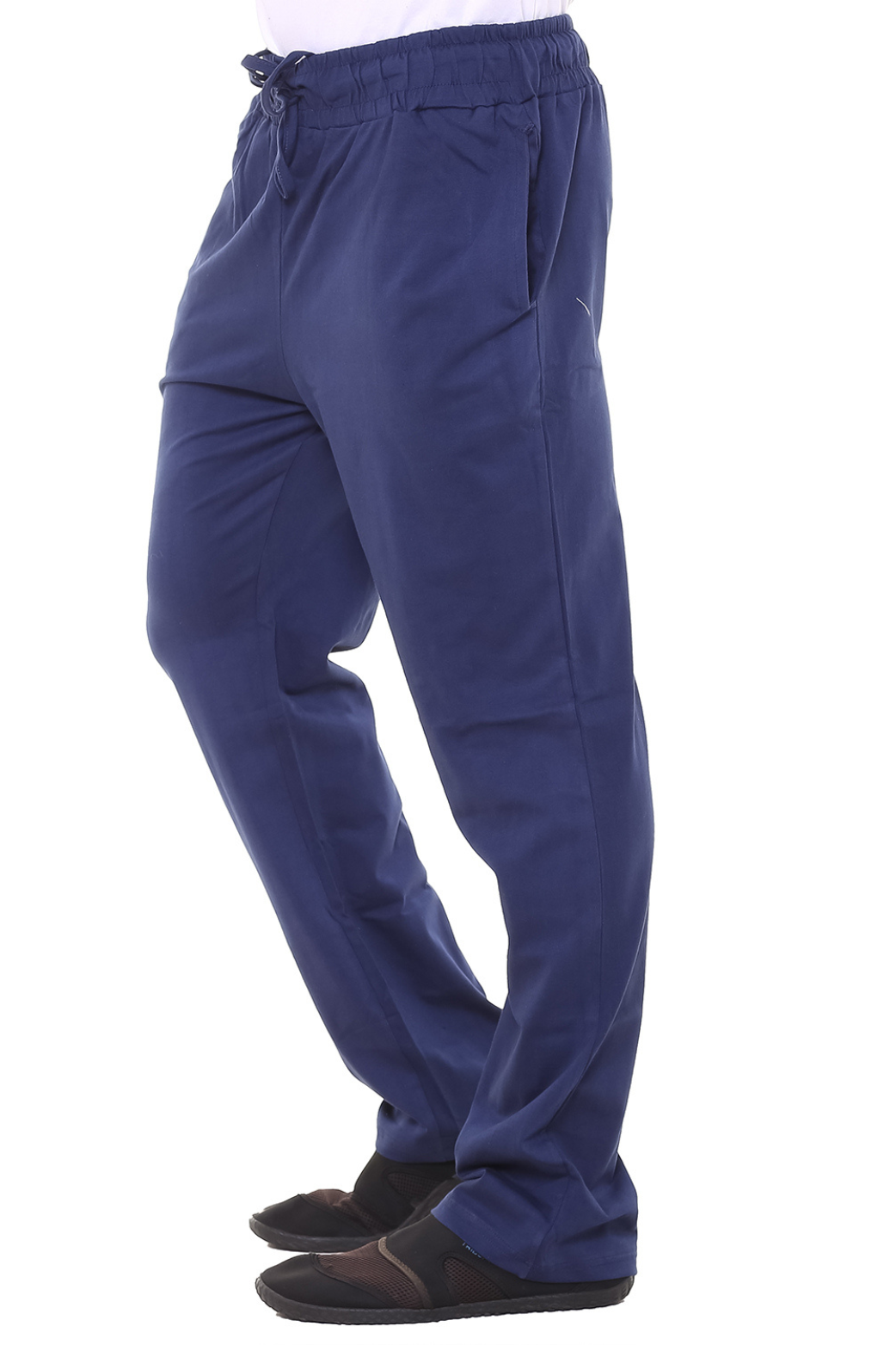 Men Plain Navy Blue Track Pant