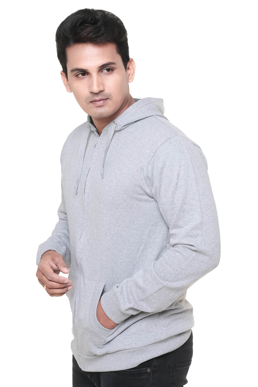 Men Plain Lt Grey Jacket