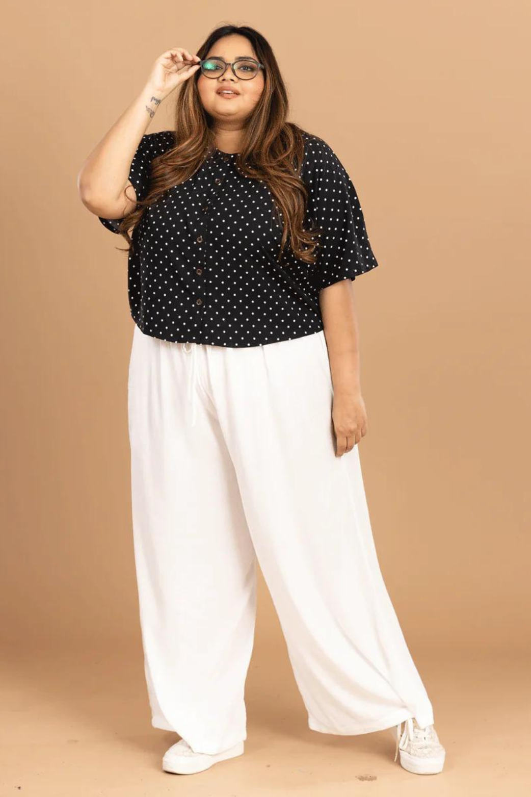 Women Plain White Palazzo Pant