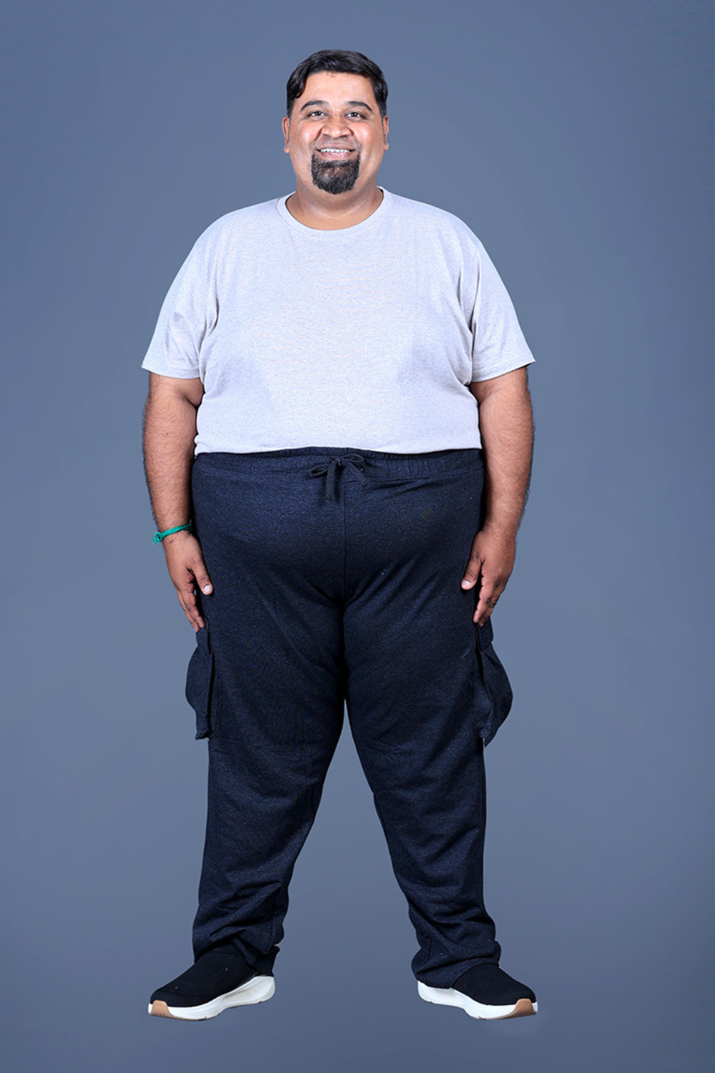 Men Dark Grey Cargo Pant
