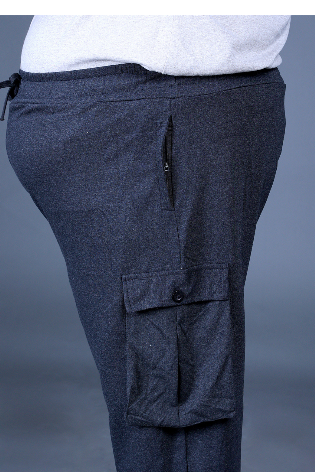 Men Dark Grey Cargo Pant