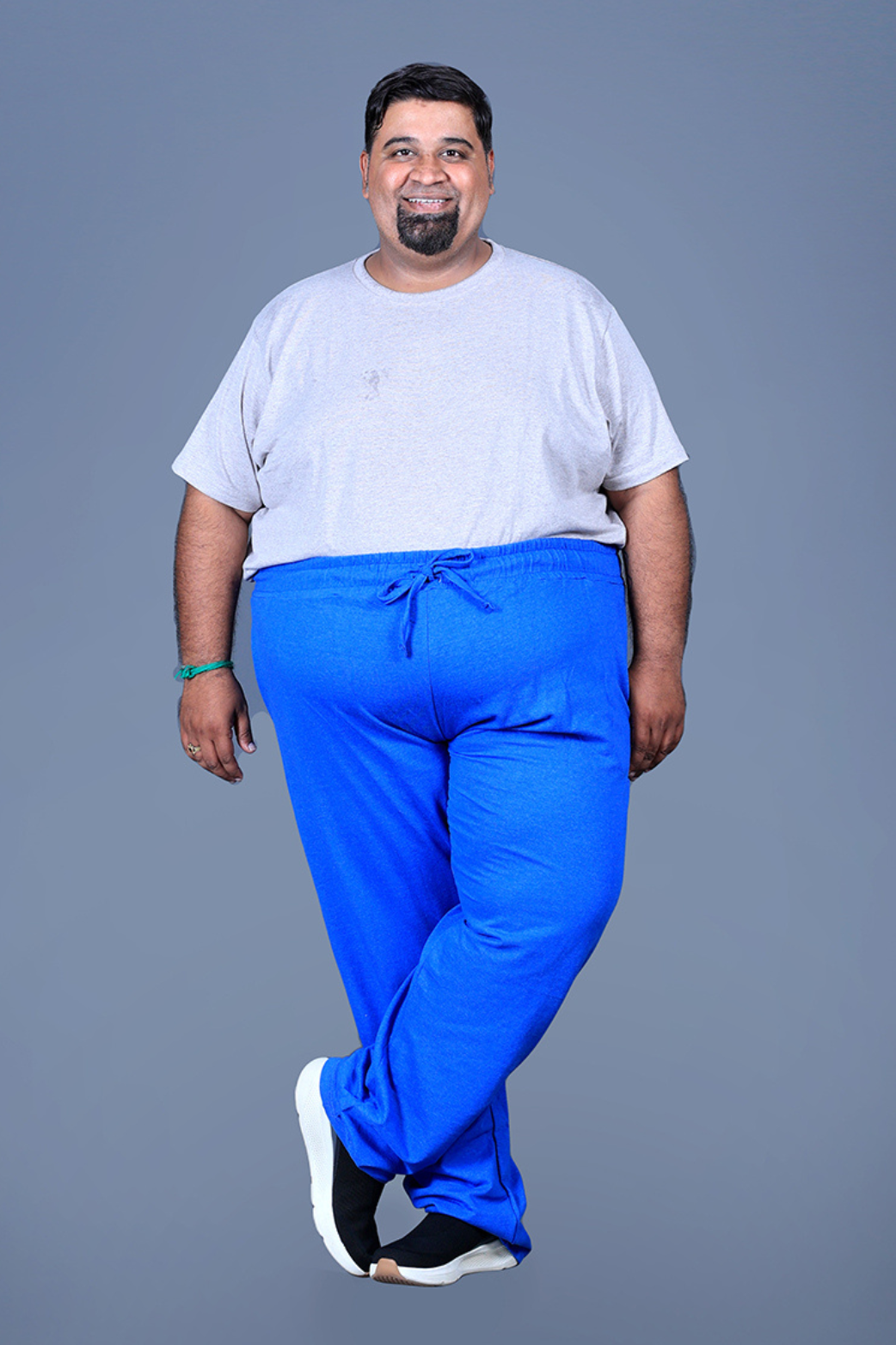 Men Plain Royal Blue Track Pant