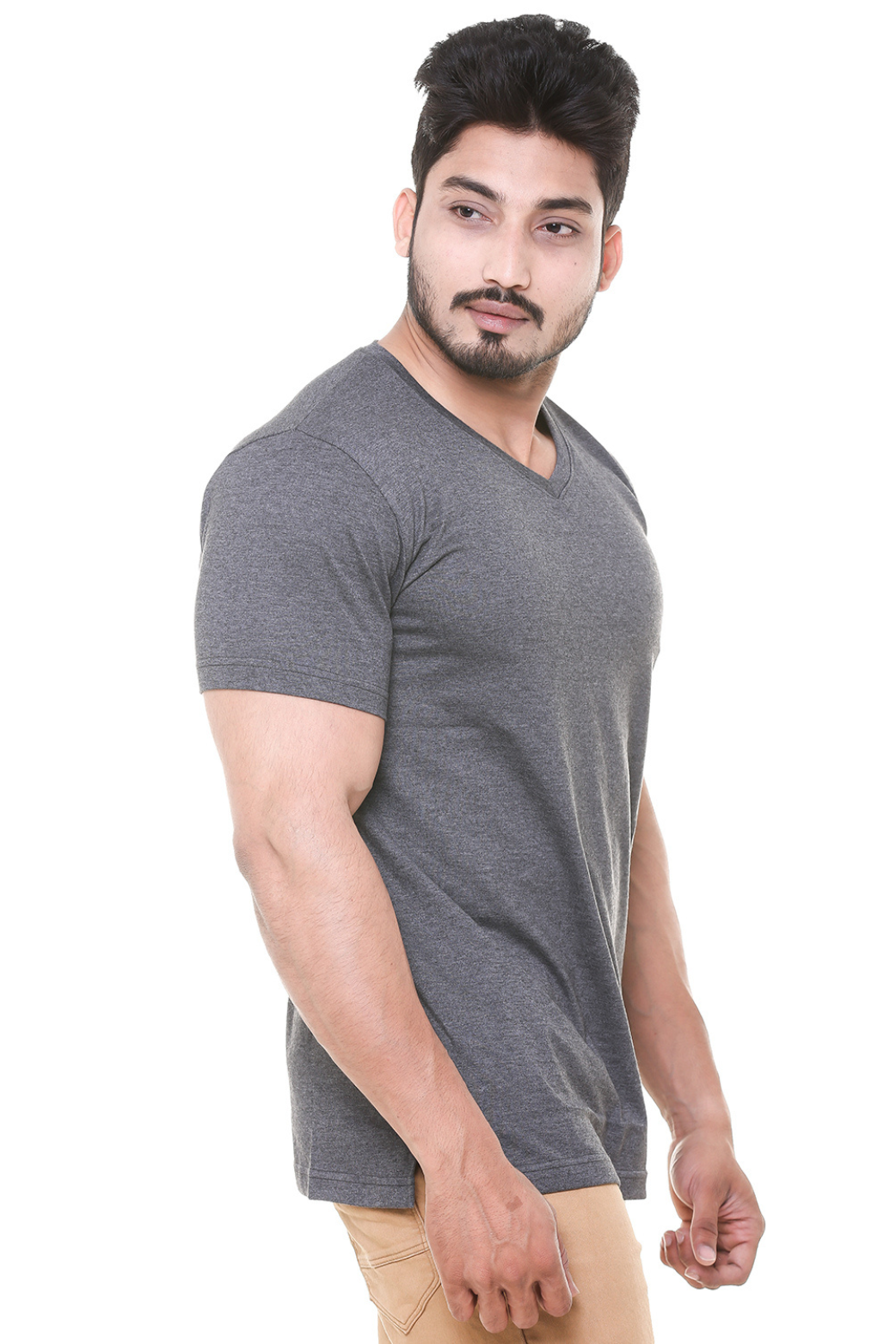 Men V Neck T - Shirt
