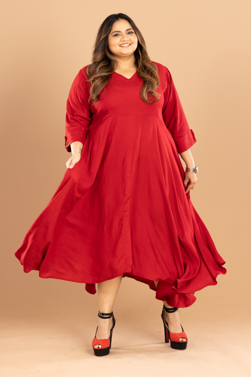 Women Super Kali V- Neck Dress
