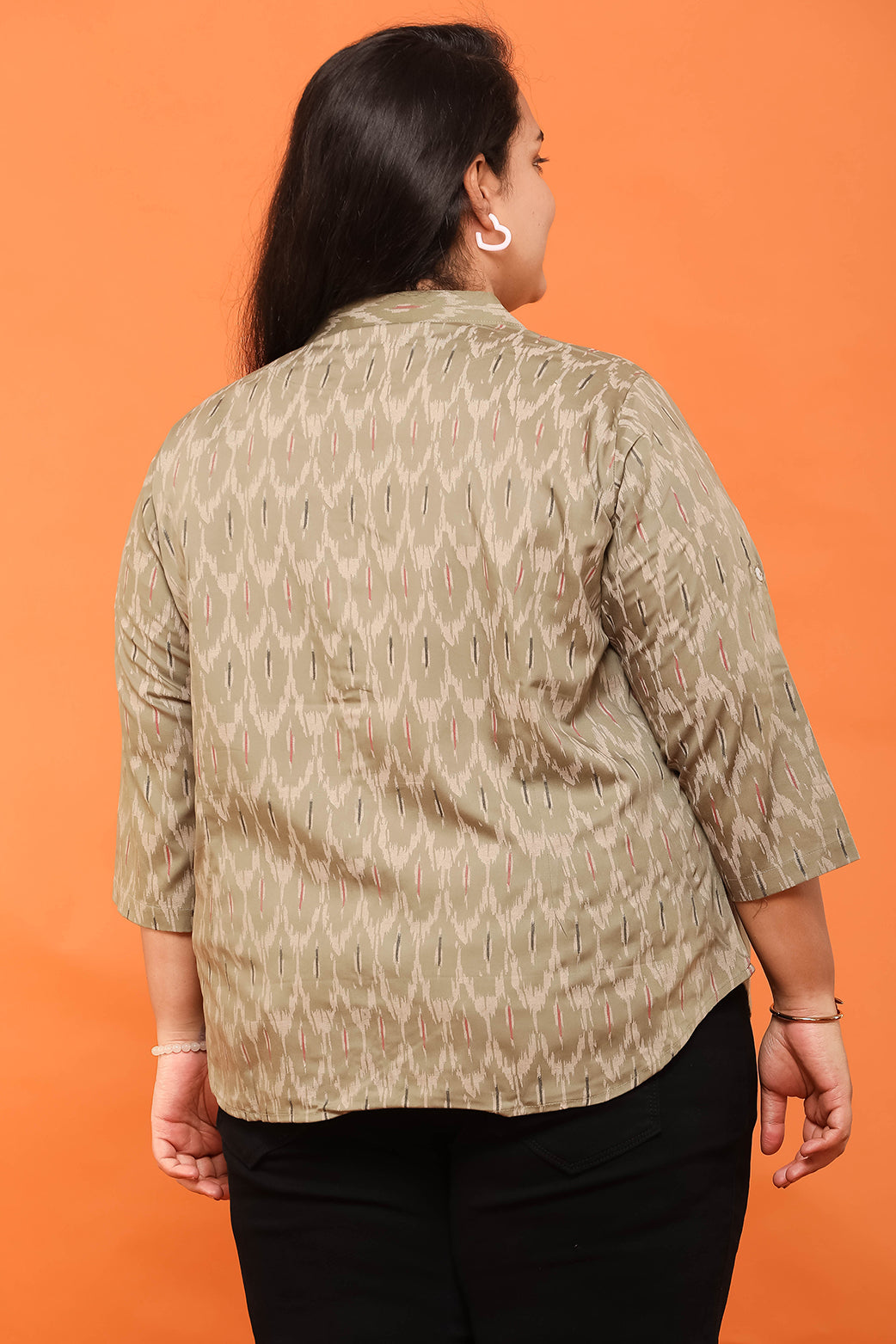 Women Olive Printed Shirt