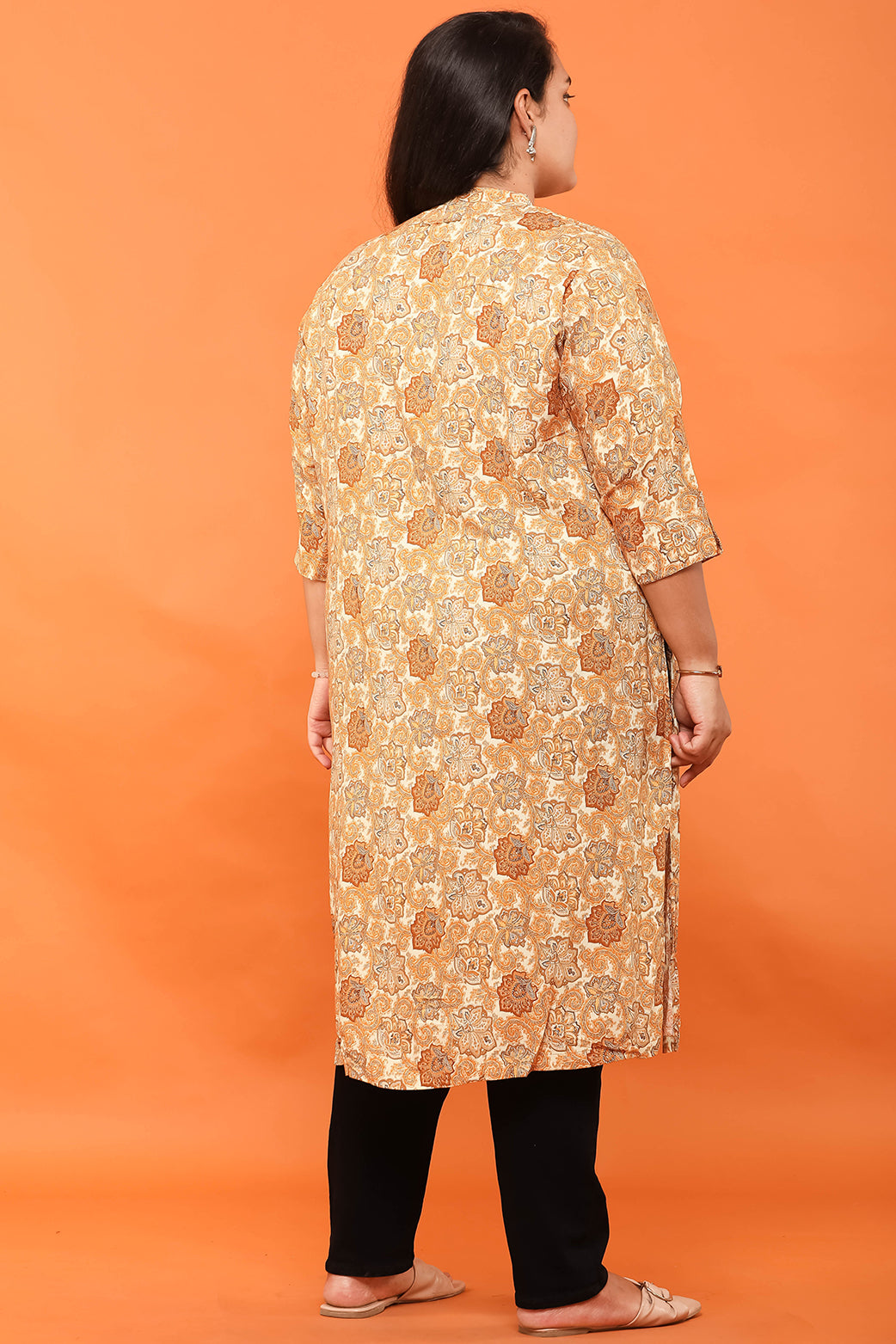 Women Flower Printed Long Kurta