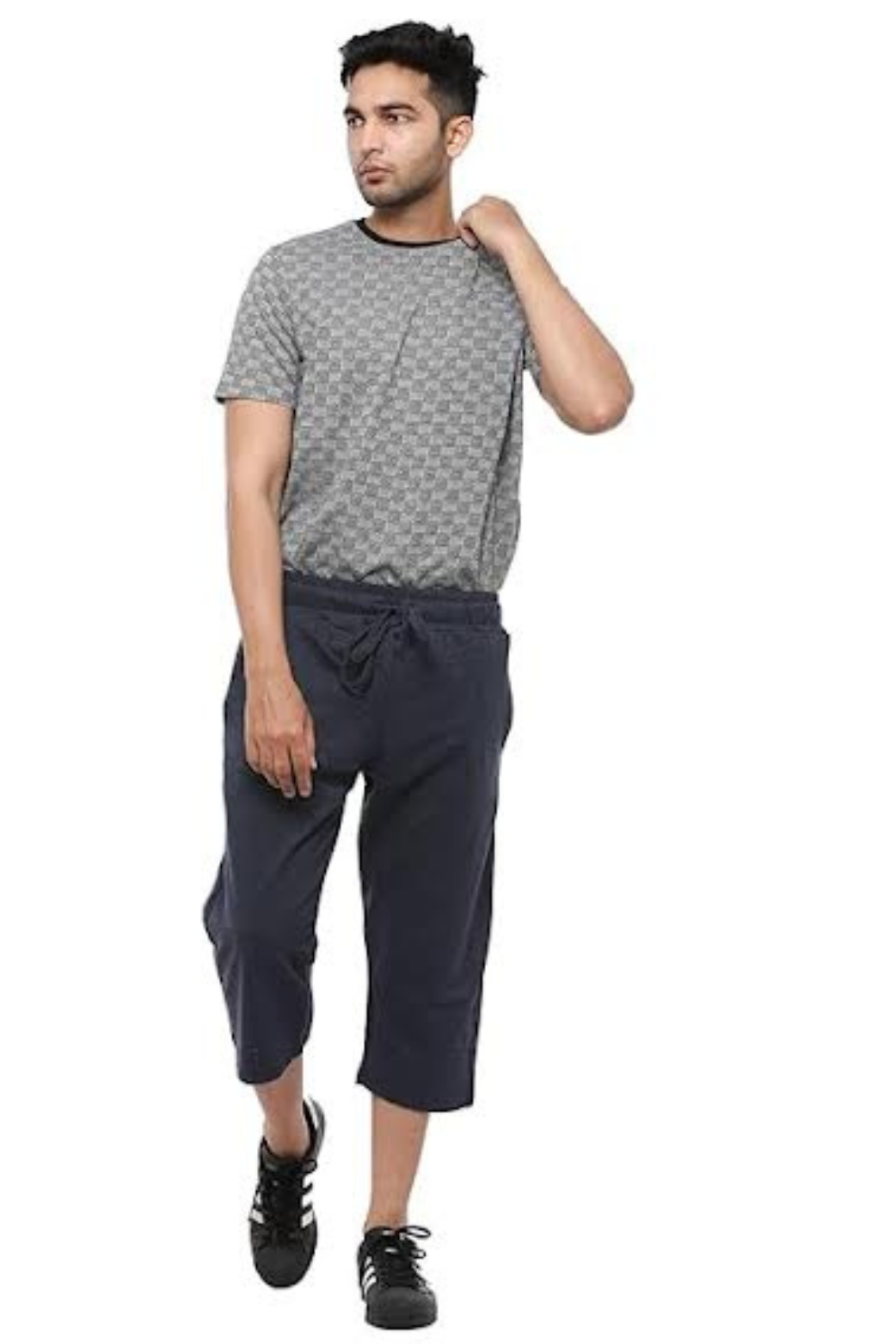 MEN Melange Blue 3/4th Pant