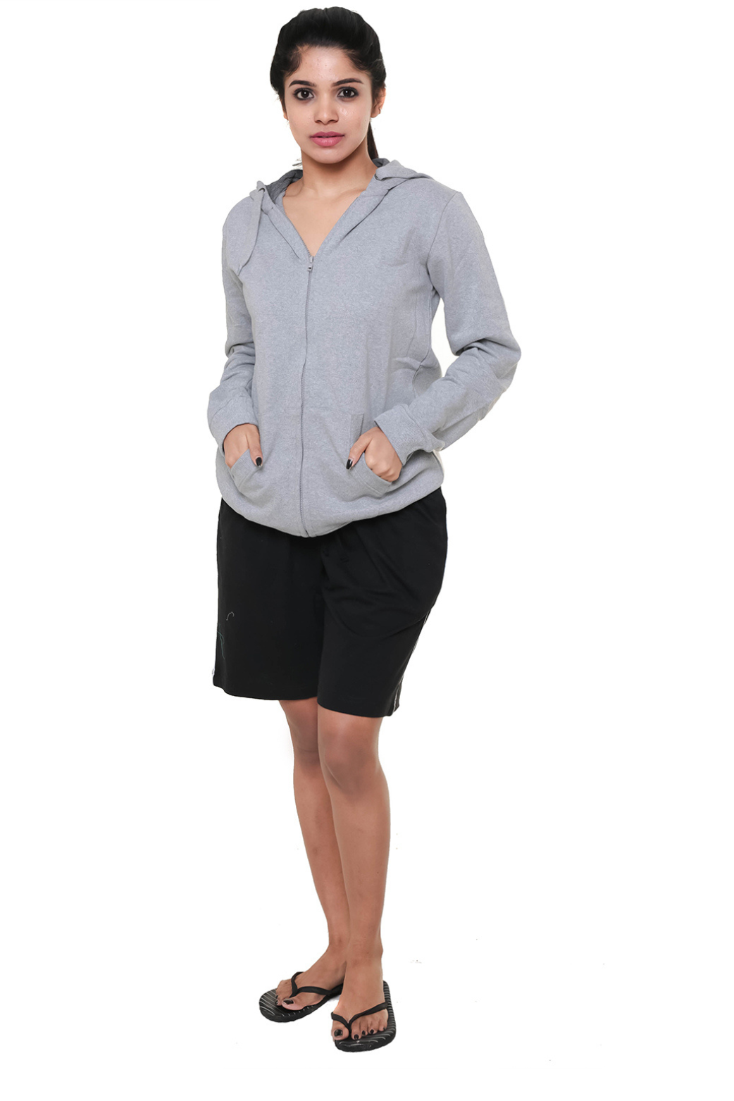 Women Plain Lt Grey Jacket