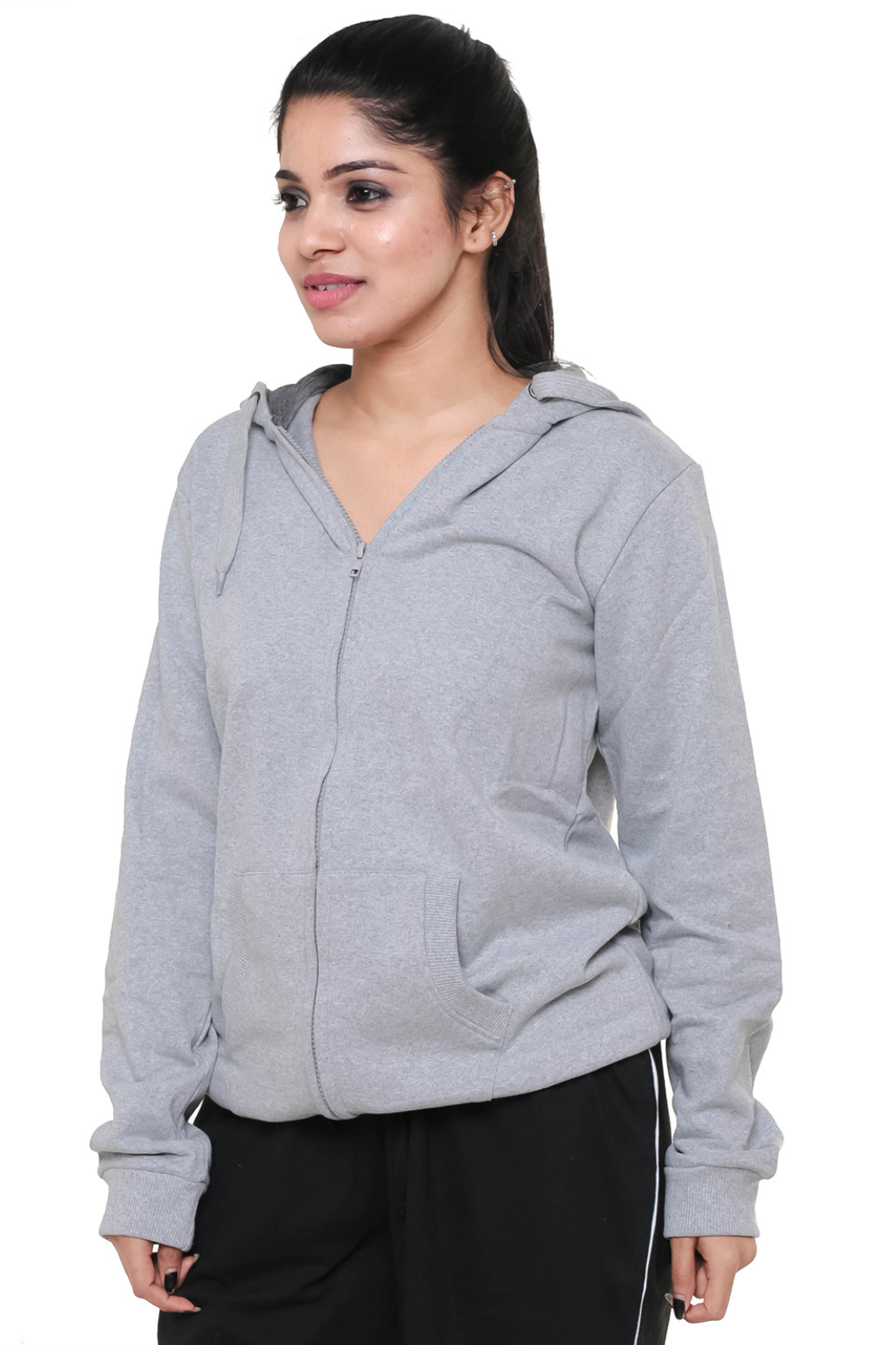 Women Plain Lt Grey Jacket