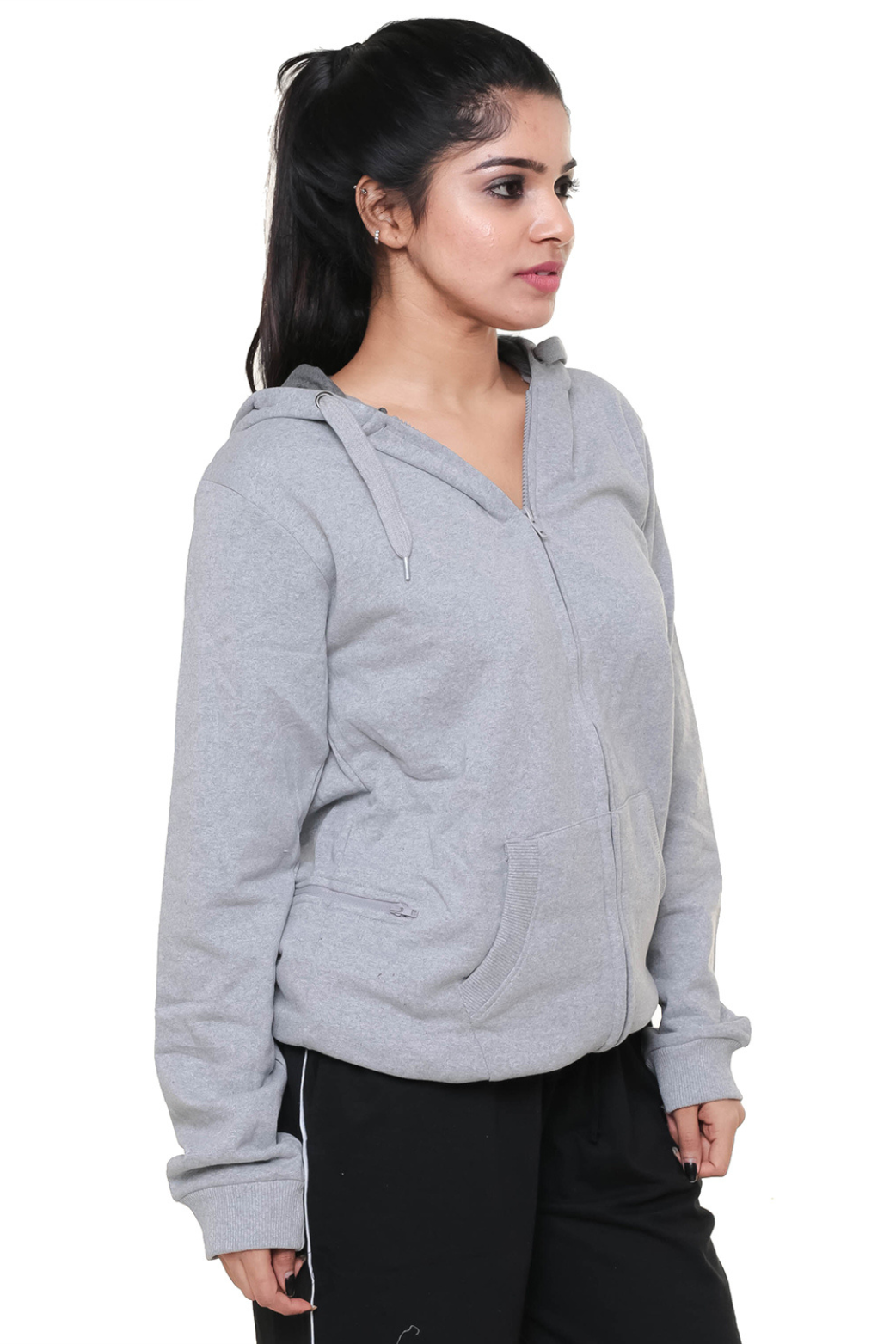 Women Plain Lt Grey Jacket