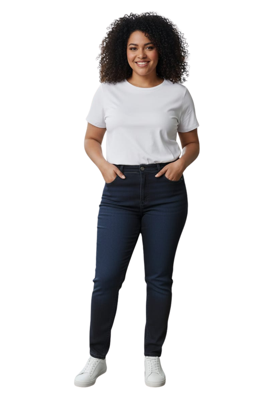 WOMEN SINGLE BUTTON JEANS