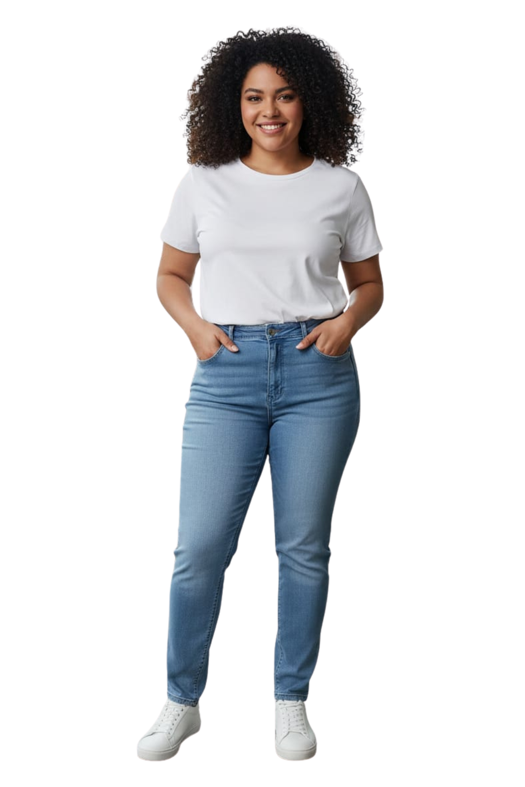WOMEN SINGLE BUTTON JEANS