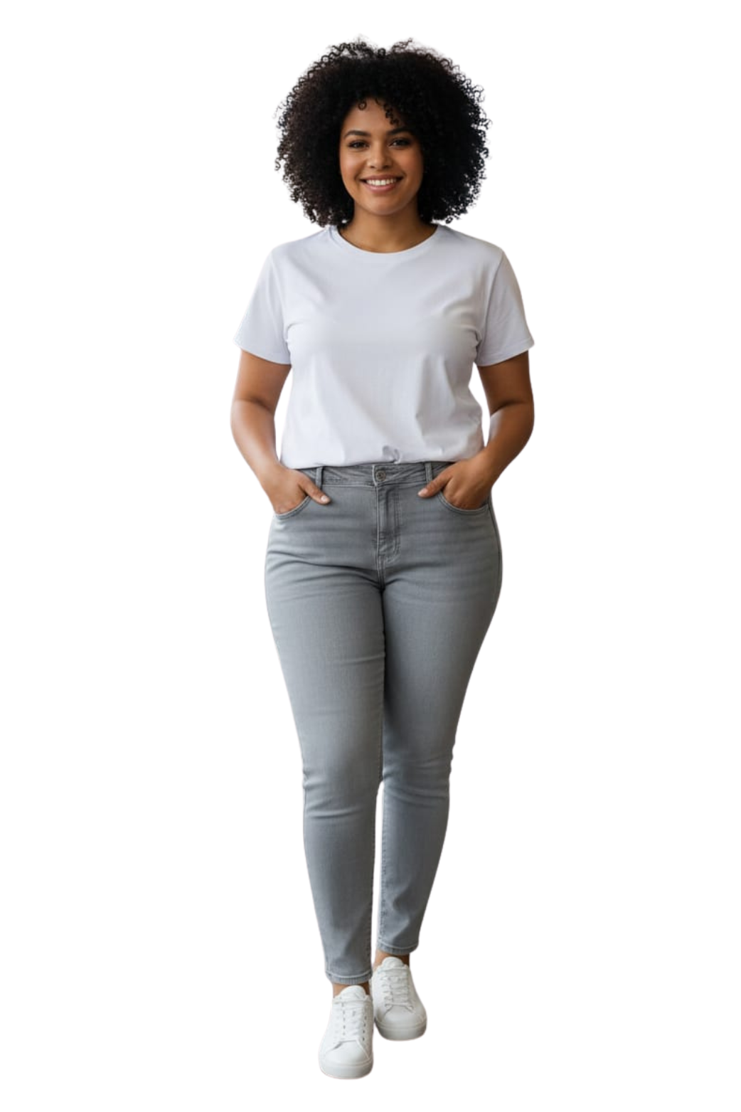 WOMEN SINGLE BUTTON JEANS