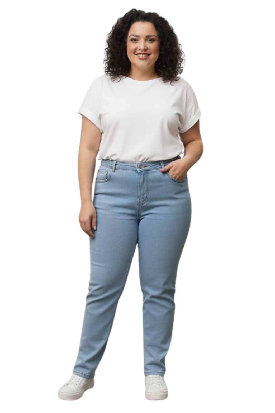 WOMEN SINGLE BUTTON JEANS