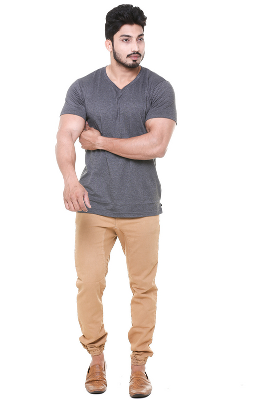 Men V Neck T - Shirt