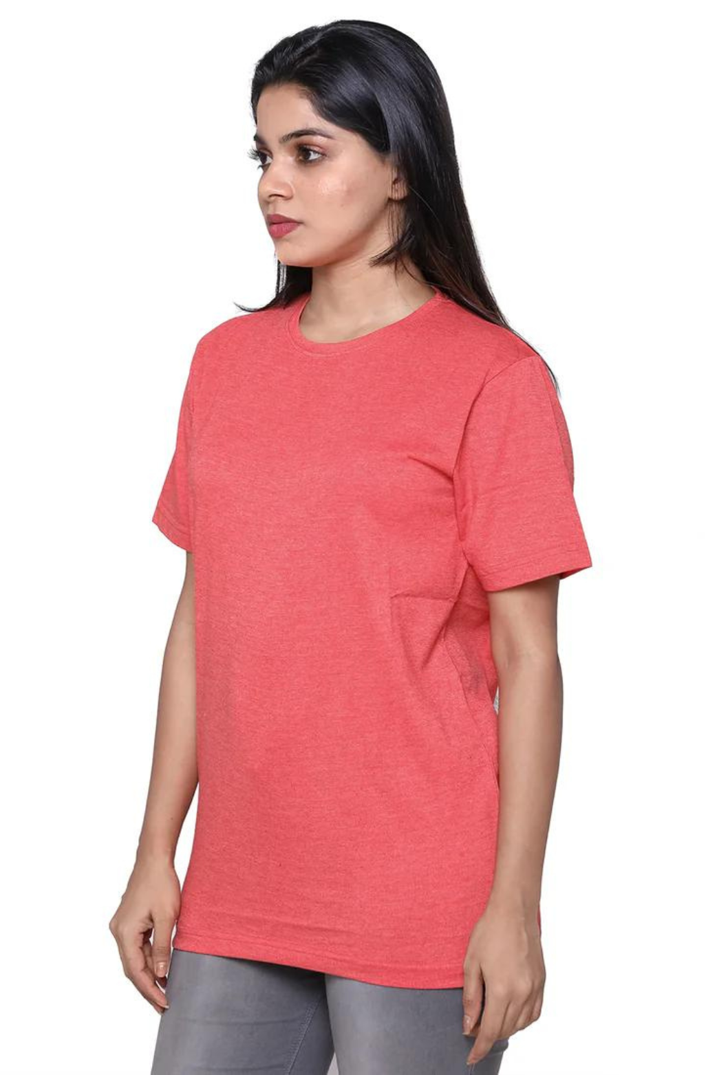 Women Plain Round Neck T-Shirt