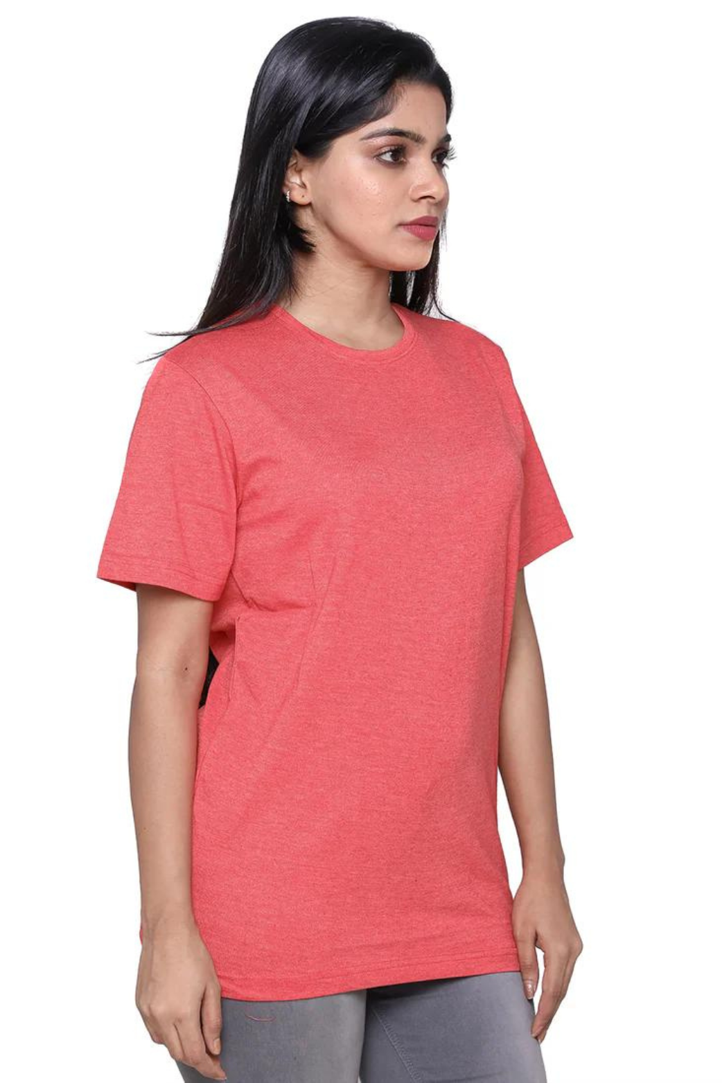 Women Plain Round Neck T-Shirt