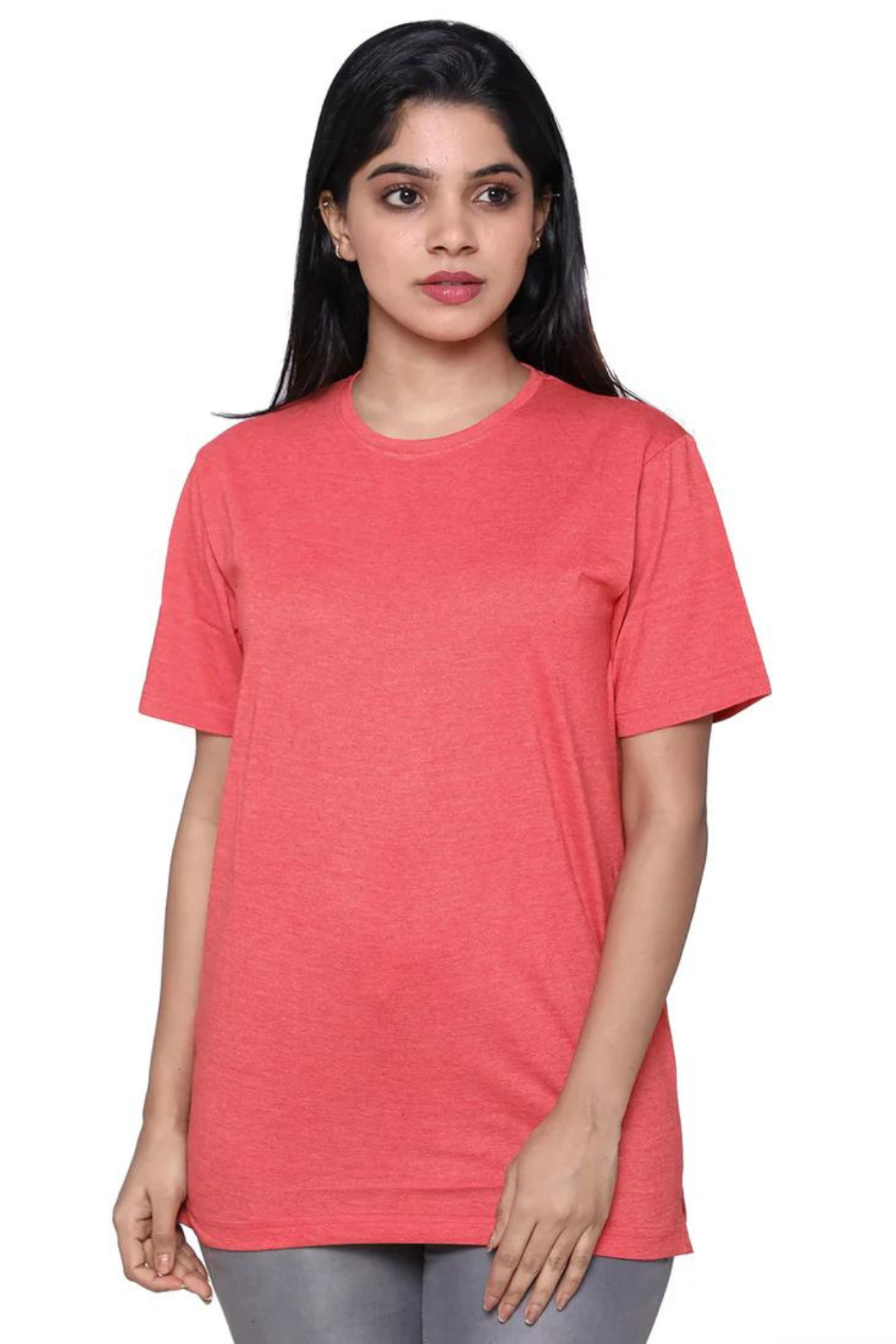 Women Plain Round Neck T-Shirt