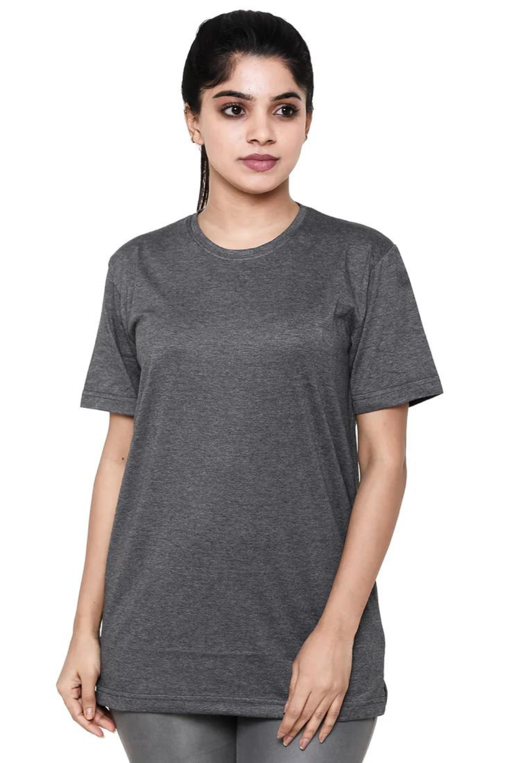 Women Plain Round Neck T- Shirt