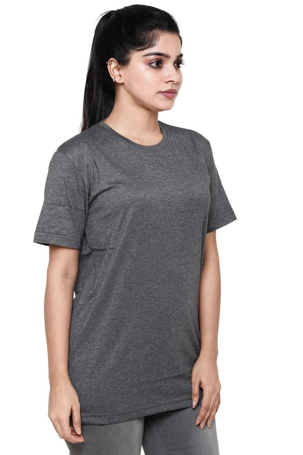 Women Plain Round Neck T- Shirt