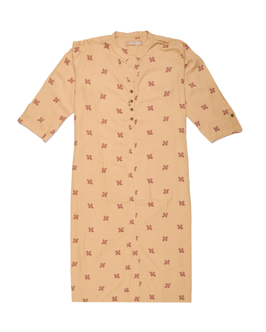 Women Flower Printed Long Kurta